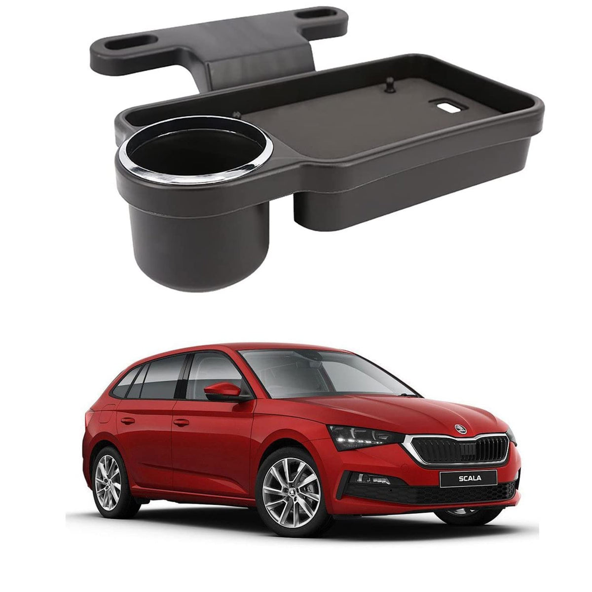 Oshotto (FT04) Foldable Car Auto Headrest Rear Back Seat Table Drink Food Cup Tray Holder Compatible with Renault Scala/Fluence