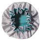 Akiss Reversible Satin Silk Sleep Hair Bonnet For Newborn Baby Girl Boy (Turquoisesilver, 13M)