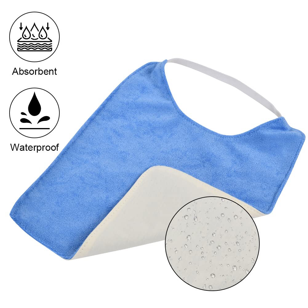 Vicloon Baby Bibs, 5Pcs Terry Bib Set, Baby Bibs For Boys, Girls, Terry Drool Cotton Bibs Waterproof Protection, Adjustable Elas