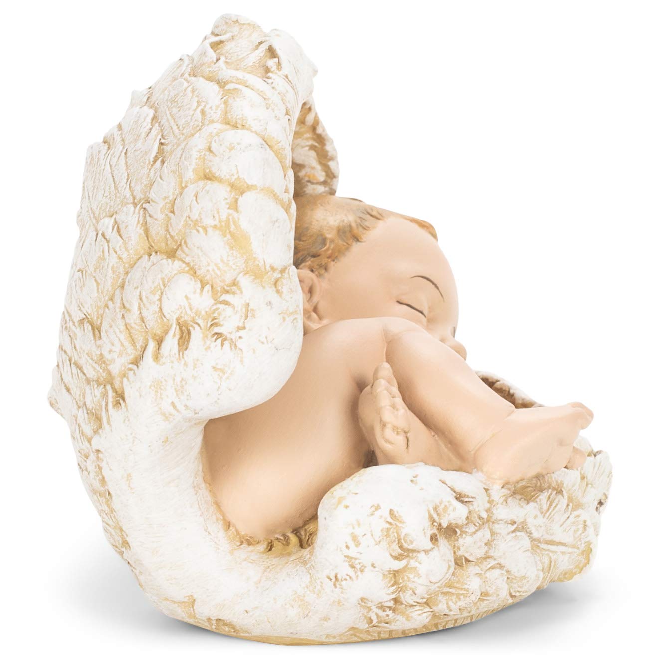 Joseph'S Studio 4.25 Inch Tall Sleeping Baby In Wings Figurine