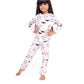 Ventra Girls Penguin Print Nightwear, 100% Cotton Night Dress for Kids, Top and Bottom Pyjama Set for Girls Pink