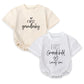 2Pcs First Grandchild Coming Bodysuit  New Baby Reveal Gift For Grandparents  First Grandbaby Romper (Size 03 Months Only), M