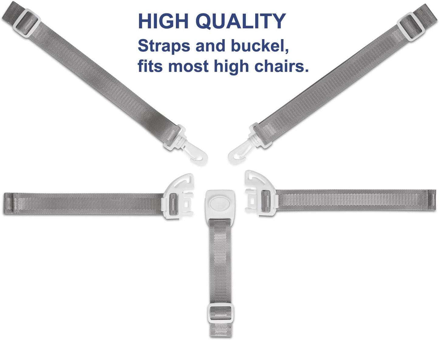 Todays Kids High Chair Straps, Straps For High Chair, Replacement Harness Straps For Most 5 Point High Chairs, Replacement High