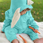 Agqt Baby Boys Bunny Costume 1St Easter Outfit Onesie Halloween Animal Clothes One Piece Romper Rabbit Ear Hoodie Light Blue Siz