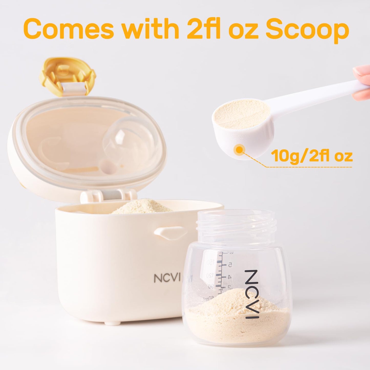 Ncvi Formula Dispenser On The Go, Portable Baby Travel Milk Powder Formula Container Holder To Go With Scoop Suitable For Diaper