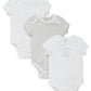 Little Me Baby Infant 3 Pack Bodysuit, White Print, Newborn