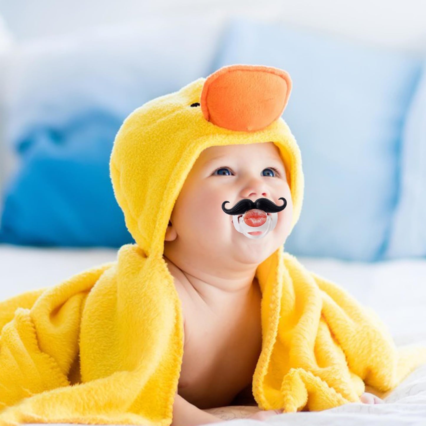 Ersihua Funny Baby Pacifiers,Mustache Pacifiers For Babies 0-18 Months,Baby Teeth And Vampire Pacifier Funny Pacifier Bpa Free