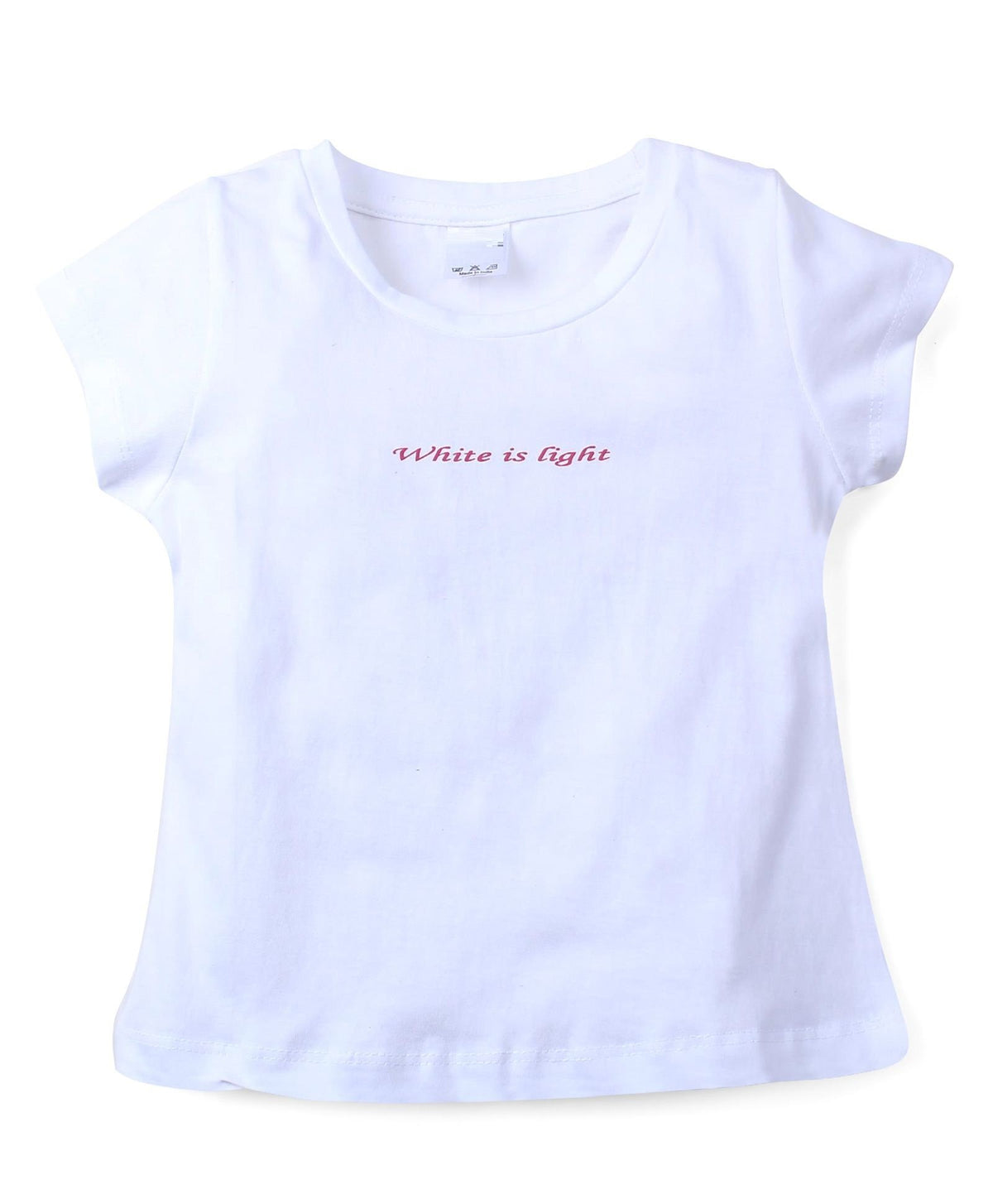 Nammababy Short Sleeves Solid Color Top For Your Princess (34 Years, White)