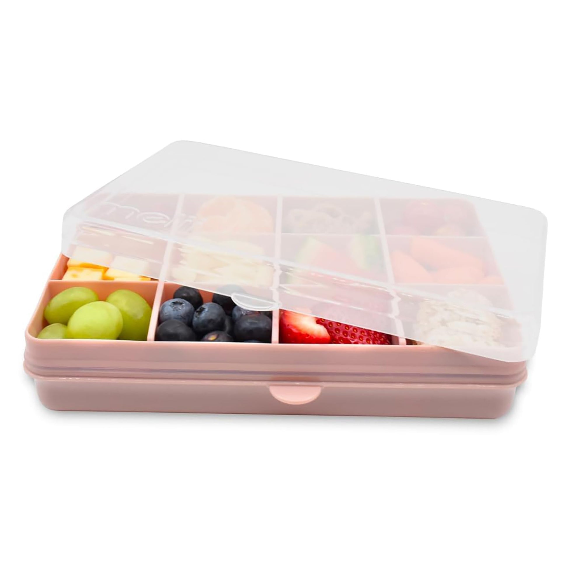 Melii Snackle Box - Divided Snack Container, Food Storage For Kids, Removable Dividers, Arts & Crafts, Beads, Bpa-Free - 12 Comp