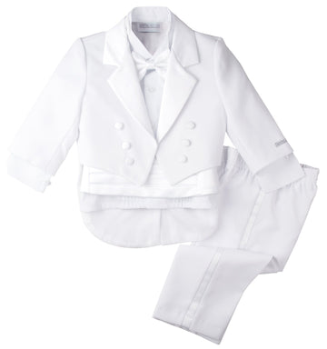 Spring Notion Baby Boys' White Classic Tuxedo With Tail Extra Large /18-24 Months