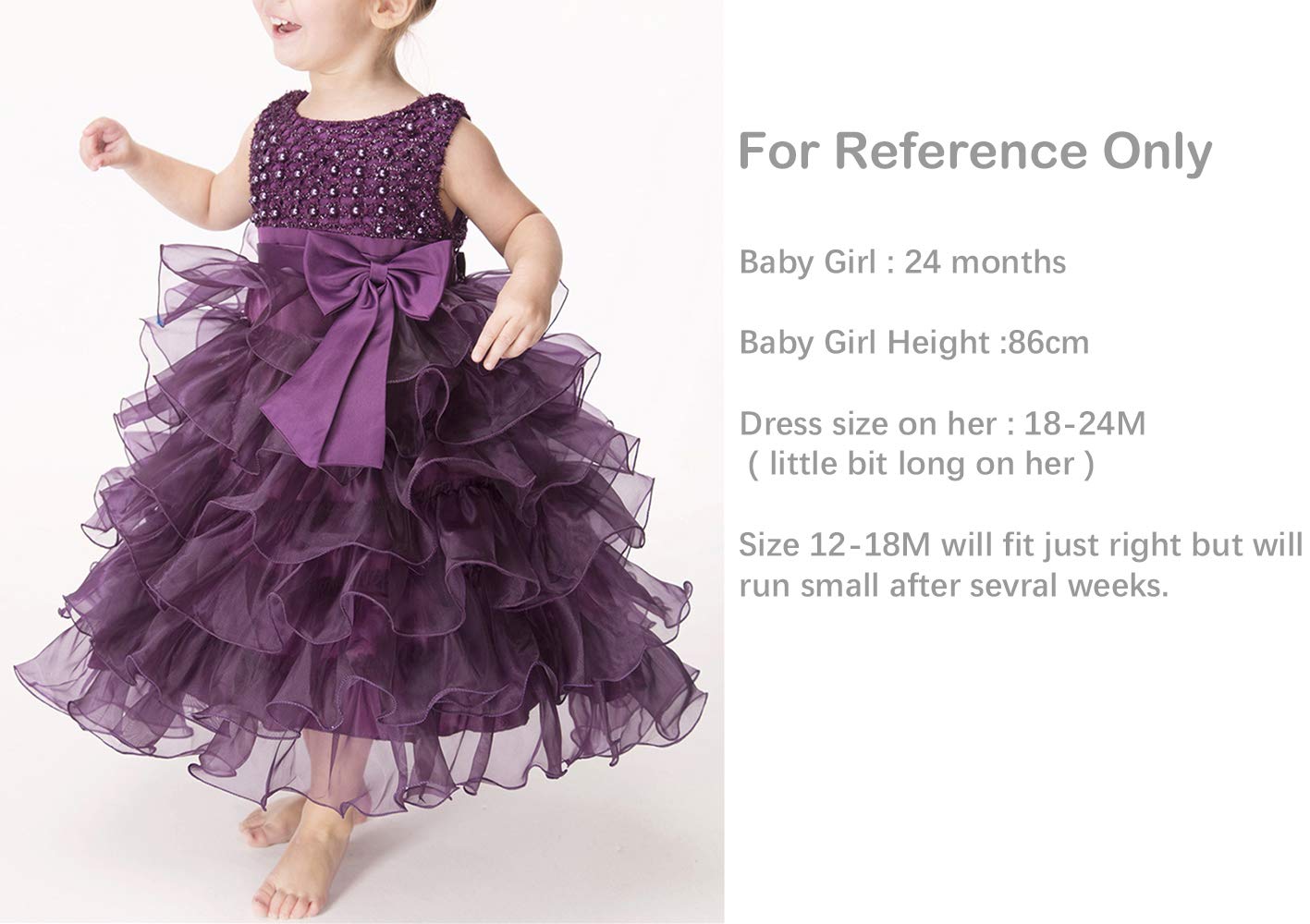 Jup'Elle Baby Girl Party Dresses, Little Girl Wedding Birthday Christmas Dress 2 4 Months