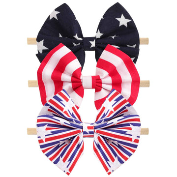 Ncmama Easter Hairbands - Cheer Bow Rabbit Egg Carrots Print Elastic Nylon Easter Bunny Hairbands For Newborn And Infant Girls,