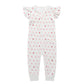 Owlivia Baby Boy Romper, Unisex Short-Sleeve Summer Outfit, 100% Organic Cotton Boy One-Piece Jumpsuit(12-18 Months, Ruffle Pink