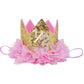 Half Birthday Crown 12 Baby Girl Flower Tiara Headband Party Hat Hairband