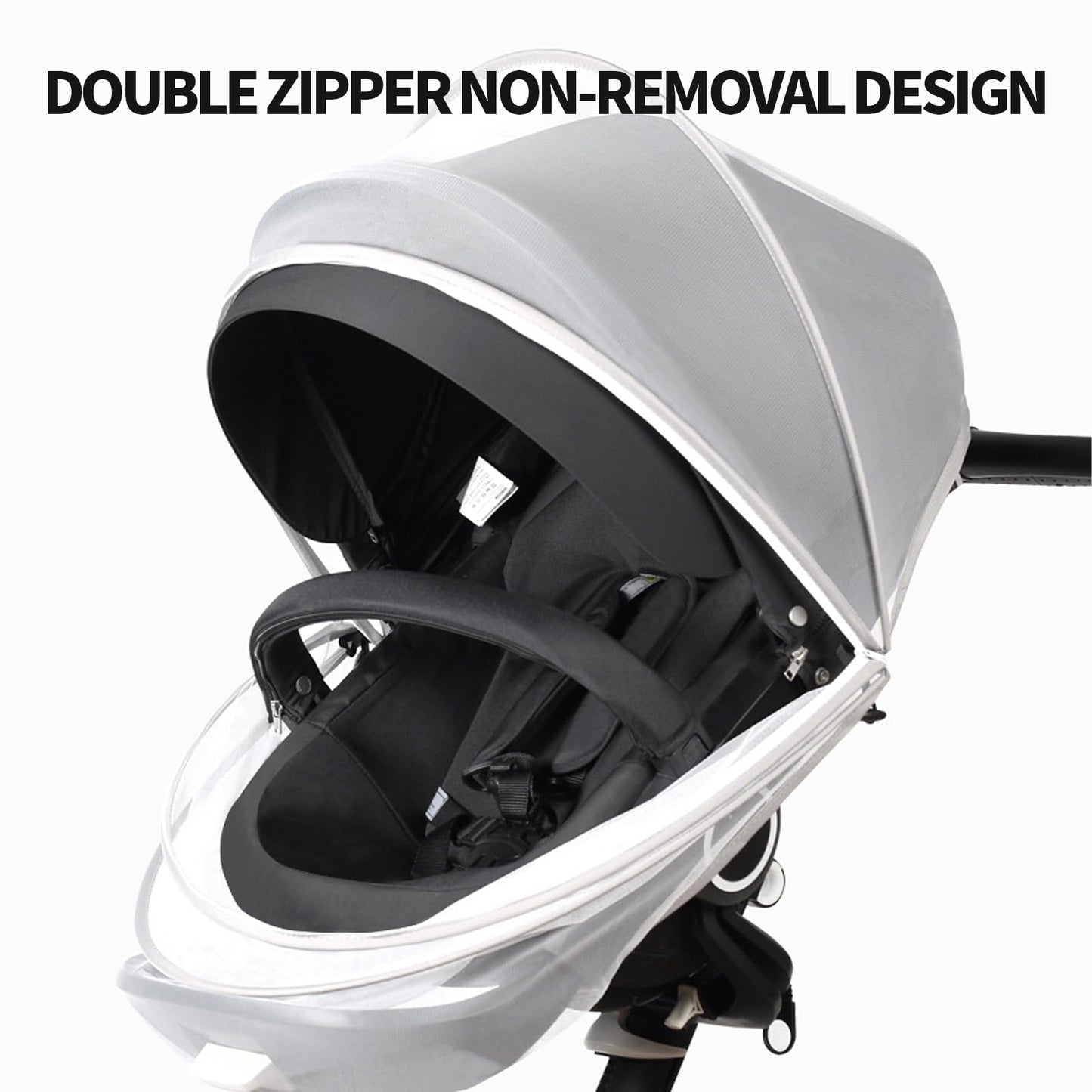 Duomi Mosquito Net For Stroller,Encrypted Stroller Mosquito Net Full Cover With Double Zipper,Breathable & Foldable Netting For