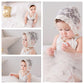 Lace Hat Infant Baby Girl Bonnet Bow Eyelet Lace Cotton Hat, Newborn Girl Cap Summer Hat Toddler Bucket Sun Hat, Ivory Sun Prote