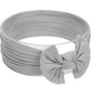 Koolgil Baby Girls Toddler Bow Knot Headbands Soft Nylon Headband for Daily Life Birthday Party Photography (Grey)