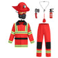 Hapnbcele Firefighter Costume For Kids Fire Fighter Costume Dress Up Set With Hat Jacket Pants Badge Belt Axe Fire Extinguisher