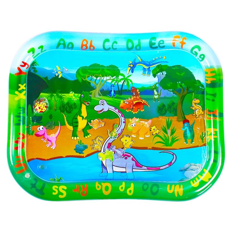 Extra Big Dinosaur Baby Water Mat, Tummy Baby Toys, Inflatable Play Mat Water Cushion Baby Toys, Fun Early Development Activity