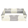 Baby Care Play Mat Funzone Play Pen - Extra Large Baby Play Yard - Play Pen For Baby - Safe With Double Locking (Grey, Full Set)