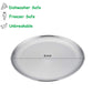E-Far Stainless Steel Plates Set Of 4, 8-Inch Metal Dinner Plates For Kids Toddlers, Great For Self-Feeding/Picnic/Outdoor Campi