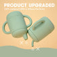 Cuddle Campus Sippy Cups,[4 In 1] 100% Silicone Toddler Cups,Shatterproof Straw Sippy Cup,Open Cup For 1/1+ Year Old Baby 7 Oz