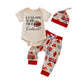 CREAIRY 3Pcs Newborn Baby Boy Clothes Is It Too Soon To Ask For A Fire Truck Short Sleeve Romper Pants Set Firefighter Outfit (K
