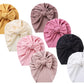 Qandsweat Baby Girls ' Hats & Caps Knotted Turban Cute Toddler Hat Hair Accessories 3-36M (Striated- 8Pack)