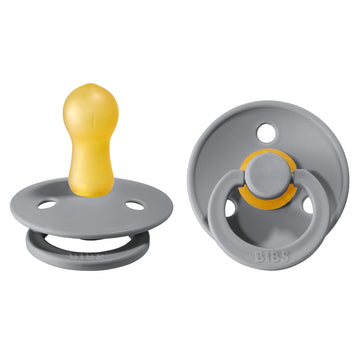 Bibs Pacifiers  Natural Rubber Baby Pacifier  Set Of 2 Bpa-Free Soothers  Made In Denmark  Cloud  Size 6-18 Months