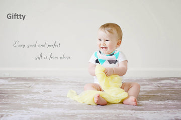 Giftty Teething Bibs Baby Bibs Bandana Drool Bib With Bpa-Free Silicone Teether For Boys & Girls, Babies & Toddlers (5-Pack)