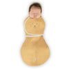 SwaddleDesigns 6Way Omni Swaddle Sack with Wrap, Gold Animal Face, 1218lb