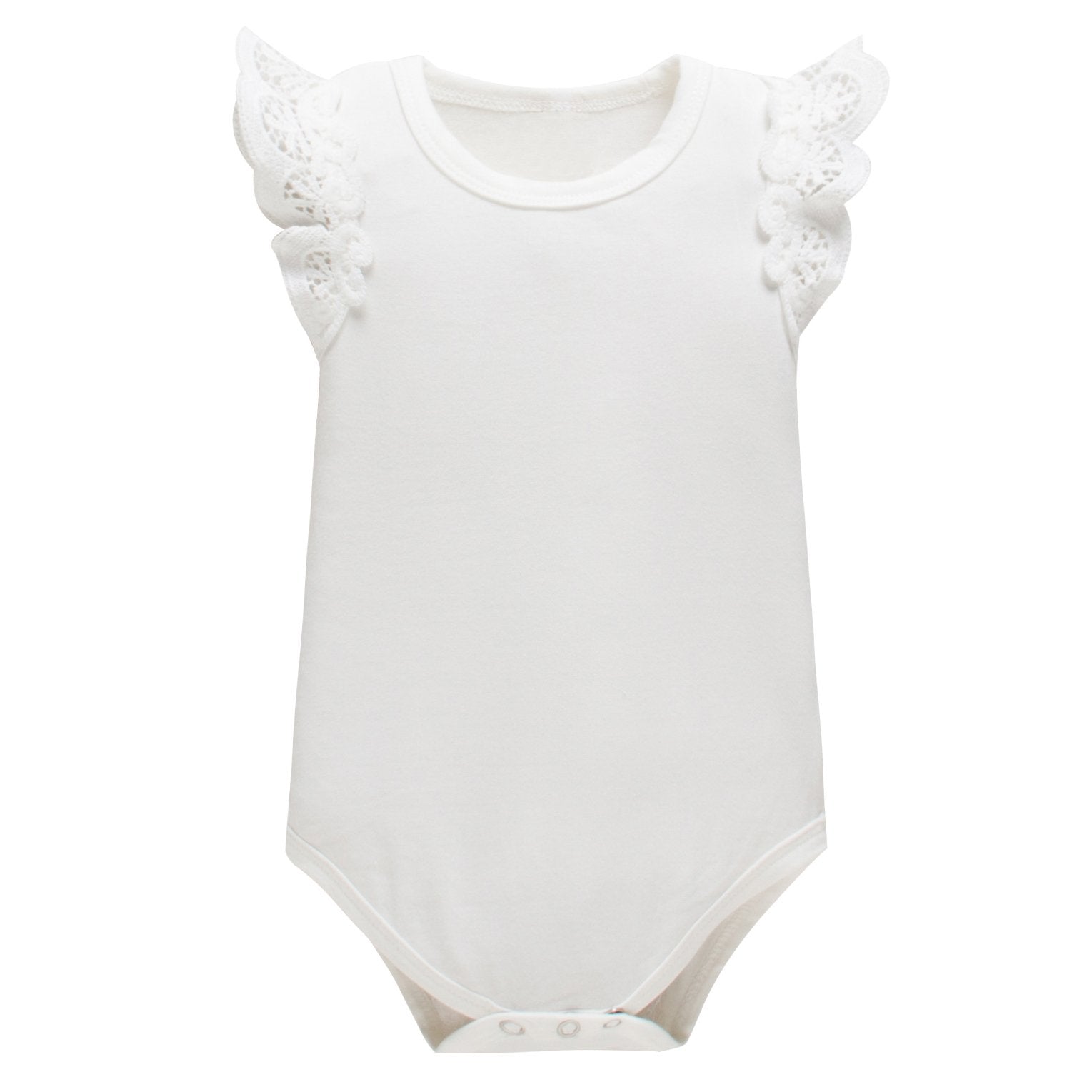 Yatong Baby Girls Bodysuit Baby Romper(0-6 Months, White)