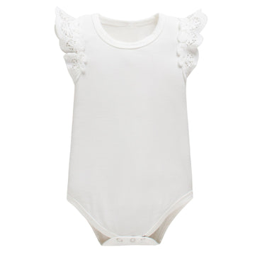 Yatong Baby Girls Bodysuit Baby Romper(0-6 Months, White)