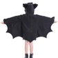 Bat Costume For Kids Animal Cosplay Girls Black Cute Cozy Children Halloween Vampire Zipper Dress S