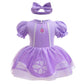NEWEPIE Sofia Princess Costume for Baby Girls Halloween Outifts Christmas Birthday Romper Tutu Dress w/Headband