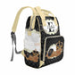 M Yescustom Personalized Baby Diaper Bags For Women Men, Custom Brown Prince Backpack Customized Nappy Mommy Bag Backpack For So