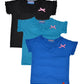 Clever Baby Girls Tshirt(ZCGT004BLKBLULBLU45Yrs_Multi_45 Years)