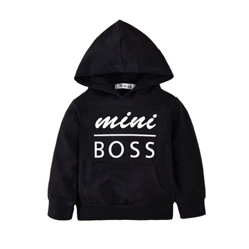Aalizzwell Toddler Baby Long Sleeve Hooded Sweatshirt Pocket Pullover Hoodies For Boys Girls (Black-1, 3T)