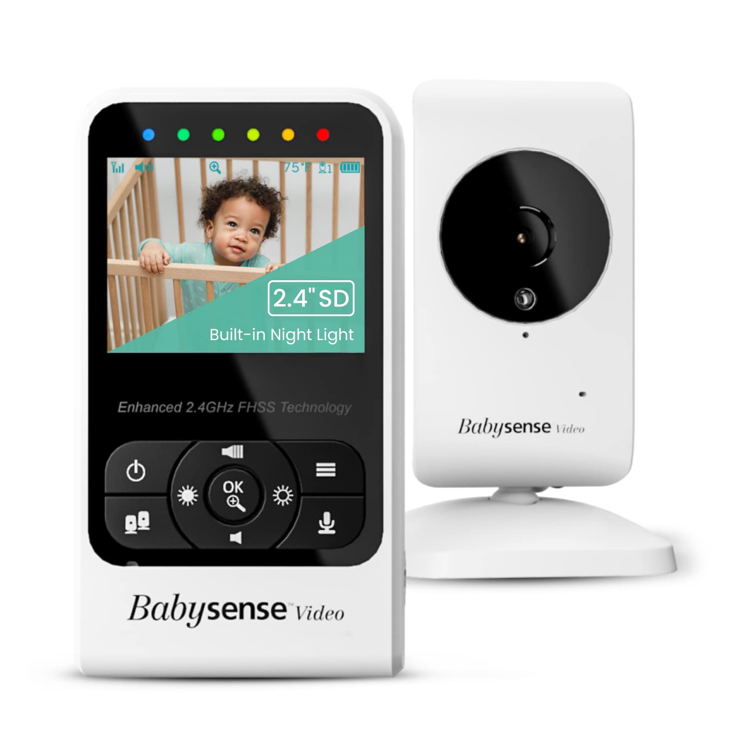 Babysense New Video Baby Monitor With Camera And Audio, Long Range, Room Temperature, Infrared Night Vision, Two Way Talk Back,