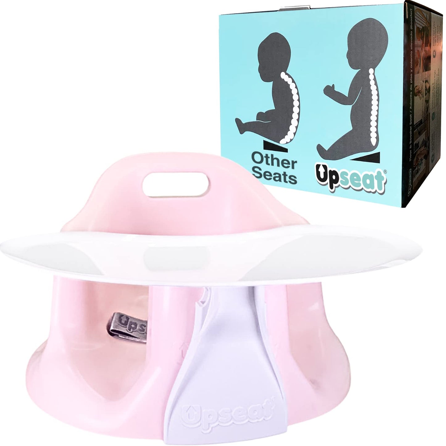 Upseat - The Original Ergonomic Baby Floor & Booster Seat with Tray, Developed with Physical Therapists for Upright Posture & He