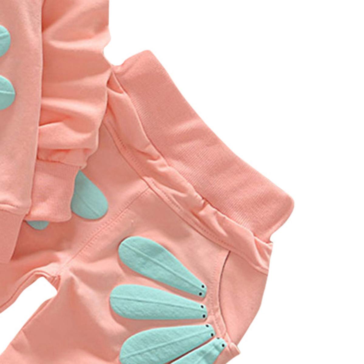 Toddler Baby Girls Sunflower Clothes Set Long Sleeve Top And Pants 2Pcs Outfits Fall Clothes (Age(2T), Pink)