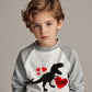 Xfsjgna Valentines Sweatshirts For Girls 6T Toddler Boys Valentine'S Day Dinosaur Heart Graphic Shirt Kids Long Sleeve Tops Gray