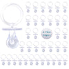 Pacifiers For Baby Shower Game, 36Pcs Plastic Pacifiers For Baby Shower Decoration Diy, Large Size Baby Shower Pacifiers, Gender
