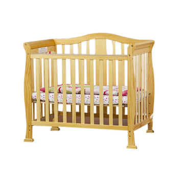 Dream On Me Addison 4-in-1 Convertible Mini Crib in Natural, Greenguard Gold Certified, Non-Toxic Finishes, Built of New Zealand