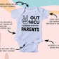 Ink Trendz Peace Out Nicu I'M Going Home With My Parents- Miracle Babies- Nicu Baby Onesie One-Piece Bodysuit (Preemie, Black)