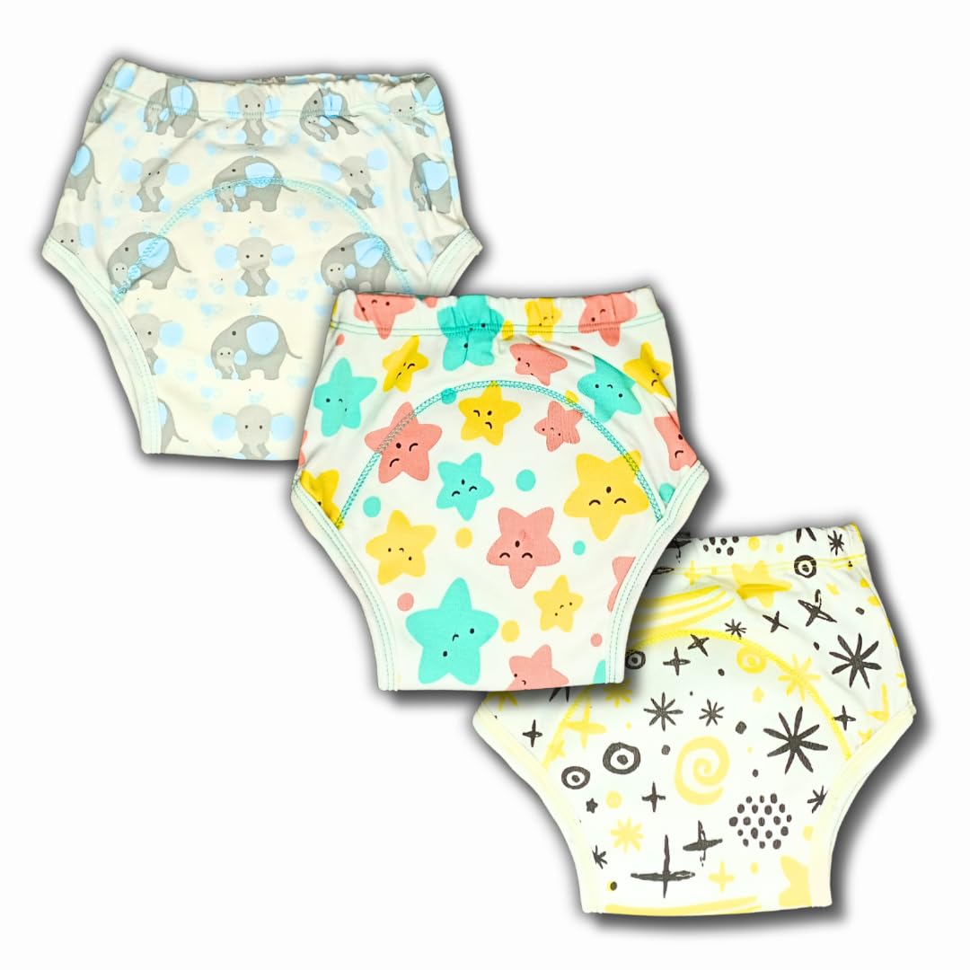 Kindermum | Quick Dry Training Pants | Baby Apparel | Cotton | High Absorbent | Organic Dyes | Elastic Waist | Medium To XLarge