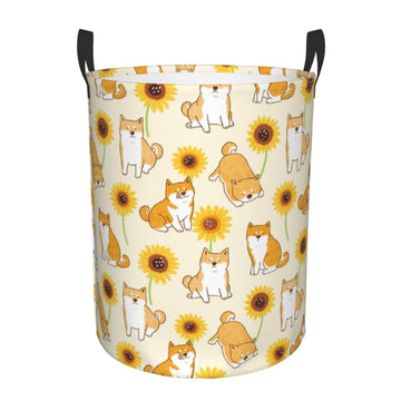 Pevtufa Shiba Inu Dog Foldable Laundry Basket Organizer,Fabric Clothes Toy Storage Basket Nursery Hamper Storage Bin For Househo