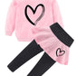 Bomdeals Adorable Cute Toddler Baby Girls Clothes Set,Long Sleeve T-Shirt +Pants Outfit(Pink,100,1279B)