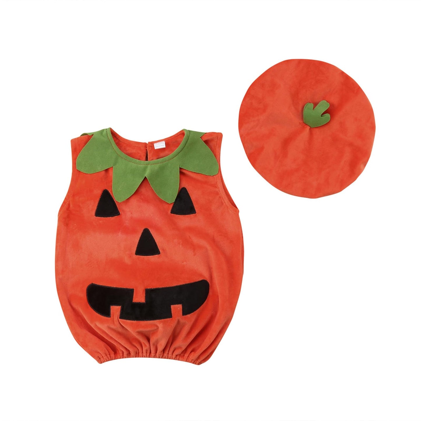 Beqeuewll Infant Baby Boys Girls Halloween Pumpkin Costume Hooded Romper Jumpsuit Outfits Dress Up Set (1-2T, Baby Halloween Cos