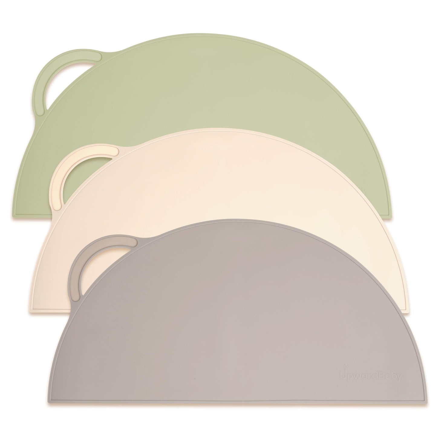 Upwardbaby Silicone Placemats For Toddlers - Suction Baby Placemat For Restaurants & Home - Set Of 3 - Kids Placemat For Dining